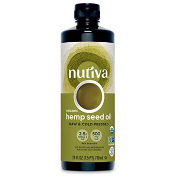 Nutiva Organic Cold-Pressed Unrefined Raw Hemp Seed Oil, 24 Ounce, USDA Organic, Non-GMO, Whole 30 Approved, Vegan, Gluten-Free & Keto, Rich In Omega 3 & 6 Fatty Acids | The Storepaperoomates Retail Market - Fast Affordable Shopping