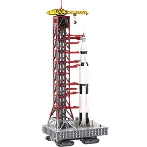 Launch Tower Mk I for NASA Apollo Saturn V 21309/92176 Outer Space Model Rocket Building Kit,Large Base Building Toy for Kids and Adults (7702 Pieces) with PF Motors(Not Include Rocket)