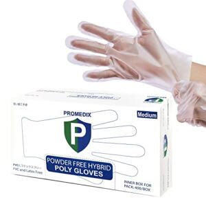 200Pcs Disposable Gloves,Hybrid Plastic Gloves,Latex Free Gloves for Household Cleaning,Food prep Gloves for Kitchen