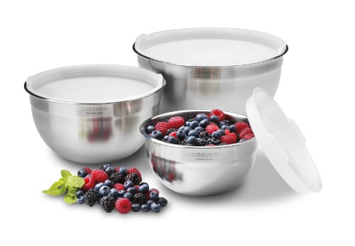 Cuisinart CTG-00-SMB Stainless Steel Mixing Bowls with Lids, 3 Piece | The Storepaperoomates Retail Market - Fast Affordable Shopping