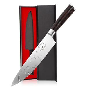 imarku Japanese Chef Knife – Pro Kitchen Knife 8 Inch Chef’s Knives High Carbon Stainless Steel Sharp Paring Knife with Ergonomic Handle