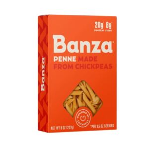 Banza Chickpea Pasta, Variety Pack (2 Penne/2 Rotini/2 Shells) – Gluten Free Healthy Pasta, High Protein, Lower Carb and Non-GMO – 8 oz (Pack of 6)