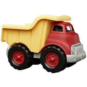 Green Toys Dump Truck in Yellow and Red – BPA Free, Phthalates Free Play Toys for Gross Motor, Fine Motor Skill Development. Pretend Play , Red/Yellow