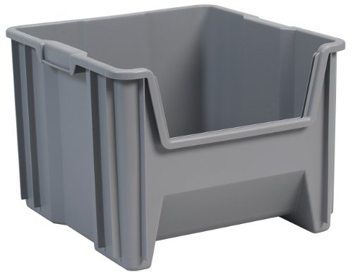 Akro-Mils 13018 Stack-N-Store Heavy Duty Stackable Open Front Plastic Storage Container Bin, (17-1/2-Inch x 16-1/2-Inch x 12-1/2-Inch), Gray, (2-Pack) | The Storepaperoomates Retail Market - Fast Affordable Shopping