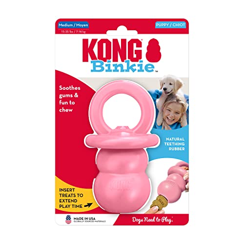 KONG – Puppy Binkie – Soft Teething Rubber, Treat Dispensing Dog Toy – for Medium Puppies – Pink | The Storepaperoomates Retail Market - Fast Affordable Shopping
