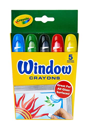 Crayola Washable Window Crayons, Glass and Window Art Supplies, Assorted Colors, 5 Count, Gift for Boys & Girls | The Storepaperoomates Retail Market - Fast Affordable Shopping