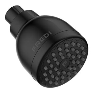 High Pressure Shower Head, 3 Inches Fixed Showerheads, Wall Mount, Bathroom, RV Shower Head For Low Flow Showers (1.8 GPM California, Matted Black)