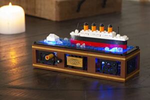 Brick Loot Iceberg Ice Titanic Building Set Model w/ Motion & Light Kit – 319 Pieces – 100% Compatible, fits Lego and Other Major Building Bock Brands