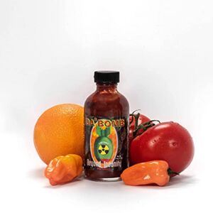 Da Bomb Beyond Insanity Hot Sauce, 4oz Bottle, Made with Habanero and Chipotle Peppers, Original Hot Sauce, Gluten Free, Keto, Sugar Free, Made in USA
