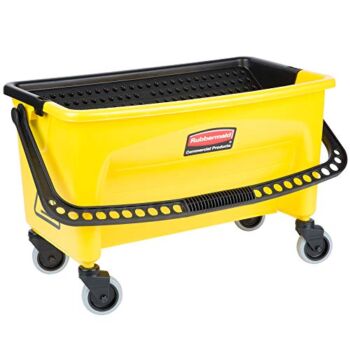 Rubbermaid Commercial Mop Bucket, Press Wring Mop Bucket for Microfiber Flat Mops, Mop Bucket with Wringer On Wheels,18″ Yellow | The Storepaperoomates Retail Market - Fast Affordable Shopping