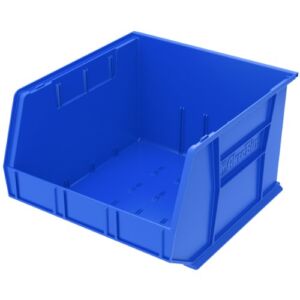 Akro-Mils 30270 AkroBins Plastic Hanging Stackable Storage Organizer Bin, 18-Inch x 16-Inch x 11-Inch, Blue, 3-Pack