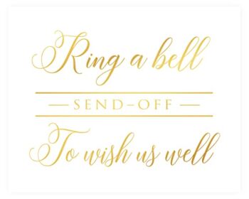 Gold Foil Wedding Ring A Bell Send Off Unframed Sign, Choose Foil Color and Size, Light The Way Wedding Decor Reception Decoration Poster | The Storepaperoomates Retail Market - Fast Affordable Shopping