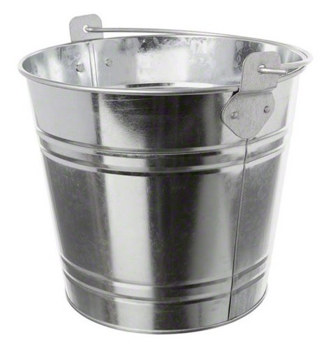 American Metalcraft PTUB87 Natural Galvanized Steel Pail with Handle, 1.16-Gallon, 8″ Diameter, Silver | The Storepaperoomates Retail Market - Fast Affordable Shopping