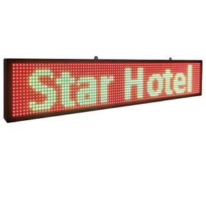 P10 Led Sign, Scrolling Message Display Full Color Digital Message Display Board Programmable by WiFi with SMD Technology for Advertising and Business (40″ x 8″)