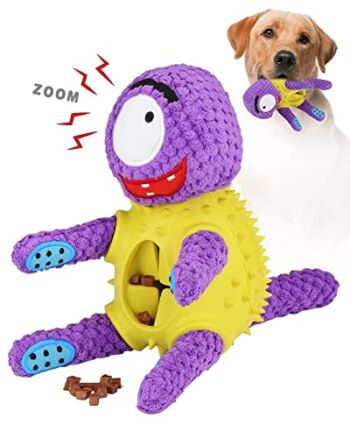Tough Dog Toys,Squeaky Dog Toys for Aggressive Chewers,KandRix Treat Dispensing Dog Toys Interactive with Plush and Natural Rubber for Medium Small Breed. | The Storepaperoomates Retail Market - Fast Affordable Shopping