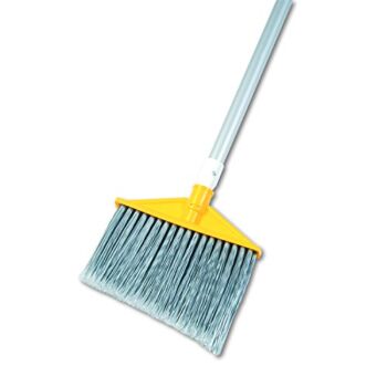 Rubbermaid Commercial Angle Broom, Metal Handle, Flagged Polypropylene Fill, Gray (FG638500GRAY) | The Storepaperoomates Retail Market - Fast Affordable Shopping