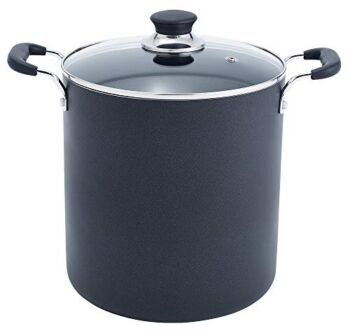 T-fal B36262 Specialty Total Nonstick Dishwasher Safe Oven Safe Stockpot Cookware, 12-Quart, Black | The Storepaperoomates Retail Market - Fast Affordable Shopping