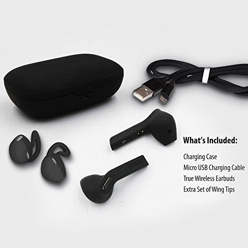 Maxell Jelleez True Wireless Bluetooth 5.0 Earbuds + Rubberized Charging Case & Earbuds – Secure Comfort Fit – IPX4 Sweat Resistance – 9-Hr Playtime – Enhanced Bass – Black (199460) | The Storepaperoomates Retail Market - Fast Affordable Shopping