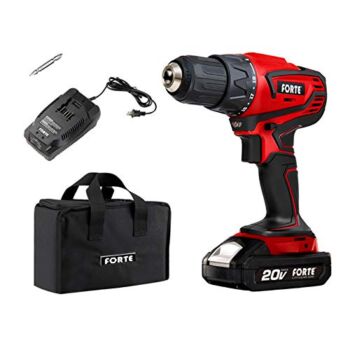 FORTE 1/2-Inch 20V Max Cordless Power Drill Driver Tool Kit Variable Speed Keyless Chuck 19+1 Torque Built-in LED for Home Improvement, DIY | The Storepaperoomates Retail Market - Fast Affordable Shopping