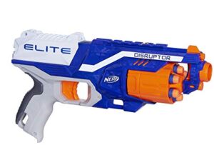 NERF Disruptor Elite Blaster — 6-Dart Rotating Drum, Slam Fire, Includes 6 Official Elite Darts — for Kids, Teens, Adults (Amazon Exclusive)
