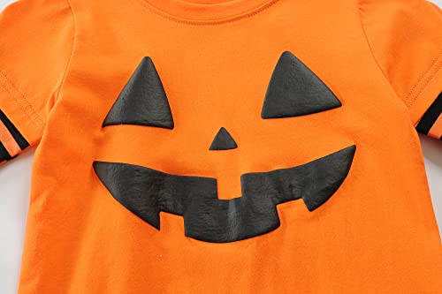 DDSOL Toddler Little Boy Girl Halloween T-Shirt Baby Kid Jack O’Lantern Pumpkin Face Shirt Stripe Patchwork Long Sleeve Cotton Tee Tops Clothes Size 3T | The Storepaperoomates Retail Market - Fast Affordable Shopping
