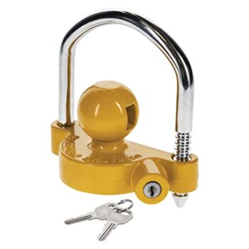 REESE Towpower 72783 Coupler Lock, Adjustable Storage Security, Heavy-Duty Steel, Yellow and Chrome | The Storepaperoomates Retail Market - Fast Affordable Shopping