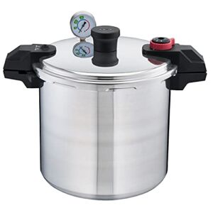 T-fal Pressure Cooker, Pressure Canner with Pressure Control, 3 PSI Settings, 22 Quart, Silver – 7114000511