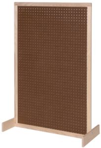 Angeles Pegboard Room Divider, Wooden, ANG1123, Kids Classroom Partition, Free-Standing Privacy Screen for Daycare or Preschool, Panel Room Divider