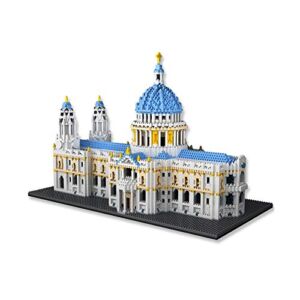 St.Paul’s Cathedral Castle Collection Famous Architecture Model Building Block Set (7053pcs ) Micro Mini Bricks Toys Gifts for Kids and Adults