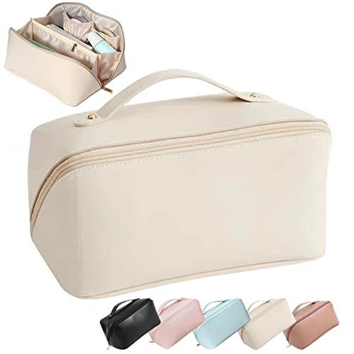 Large Capacity Travel Cosmetic Bag – Multifunctional Makeup Bag for Easy Access, Waterproof Large-capacity Travel Cosmetic Bag with Handle and Divider | The Storepaperoomates Retail Market - Fast Affordable Shopping