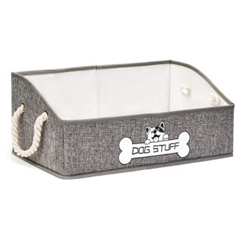 Thankspaw Dog Toy Box, Large Dog Toys Storage with Handle, Fabric Trapezoid Dog Toy Bin, Collapsible Basket Chest Organizer, Perfect for Pet Toys, Blankets, Dog Toys and Accessories | The Storepaperoomates Retail Market - Fast Affordable Shopping