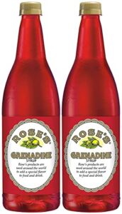 Rose’s Grenadine, 1 Liter (2-Pack)