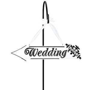 Samanter Arrow Wedding Road Signs Directional Reception White Rustic Outdoor Yard Sign Wedding Party Favors