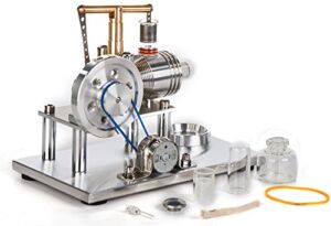 Sunnytech Hot Air Stirling Engine Motor Model Educational Toy Electricity Generator Colorful LED SC (SC02M)