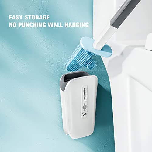No Dead Corner Cactus Toilet Brush and Holder Set, No Dead Corner Cactus Toilet Brush with Long Handle, Punch Free Wall Hanging Silicone Toilet Brush for Bathroom Deep Cleaning (White) | The Storepaperoomates Retail Market - Fast Affordable Shopping