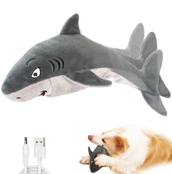 Interactive Floppy Fish Dog Toys for Large/Medium/Small Dogs,Squeaky Plush Tough Puppy Toys ,Motion Activated (Floppy Shark) | The Storepaperoomates Retail Market - Fast Affordable Shopping