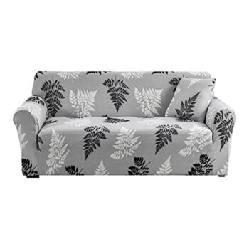 Loveseat Covers,SHANNA Couch Covers for 2 Cushion Couch Sofa,Stretch Couch Cover with 1 Free Throw Pillowcase Printed Loveseat Slipcovers (Loveseat Cover, Leaf) | The Storepaperoomates Retail Market - Fast Affordable Shopping