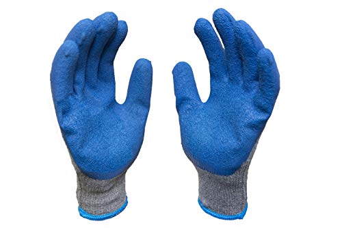 G & F Products – 3100L-DZ-Parent 12 Pairs Large Rubber Latex Double Coated Work Gloves for Construction, gardening gloves, heavy duty Cotton Blend Blue | The Storepaperoomates Retail Market - Fast Affordable Shopping