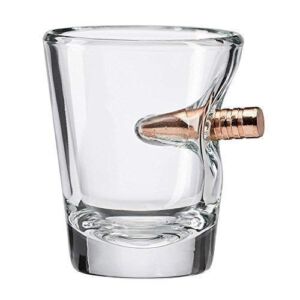 The Original BenShot Shot Glass with Real .308 Bullet – Made in the USA