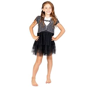Disney Nightmare Before Christmas Jack Skellington Big Girls Cosplay Costume Dress Black 10-12
