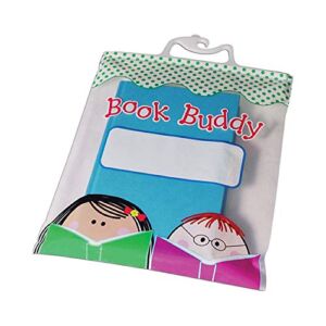 Creative Teaching Press Stick Kids Book Buddy Bags, CTP Classroom Supplies, Multi-Color, Pack of 6, 10 1/2” x 12 1/2”