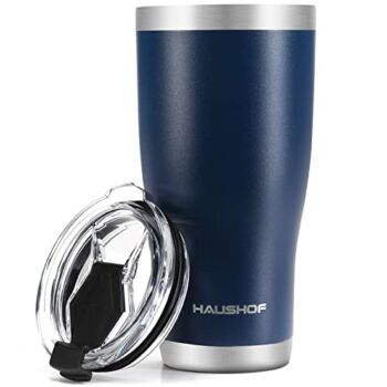 HAUSHOF 20 oz Tumbler, Stainless Steel Vacuum Insulated Coffee Tumbler Water Cup, Double Wall Travel Mug with Lid, Perfect for Hot and Cold Drinks | The Storepaperoomates Retail Market - Fast Affordable Shopping