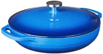 Lodge 3.6 Quart Enamel Cast Iron Casserole Dish with Lid (Carribbean Blue) | The Storepaperoomates Retail Market - Fast Affordable Shopping