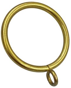 72 Pcs 1.5-Inch Inner Diameter Curtain Rings with Eyelets,Fits Up to 1 1/4-Inch Rod – Gold