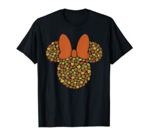 Disney Minnie Mouse Icon Autumn Fall Leaves T-Shirt