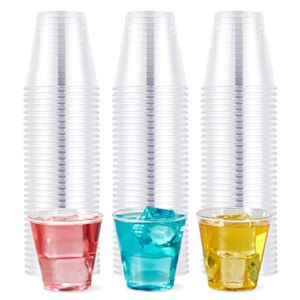 300 Plastic Shot Glasses, 2 OZ Disposable Clear Shot Glasses, 2 OZ Bulk Shot Cups for Whiskey, Jello Shots, Tasting, Food Samples, Perfect for Halloween, Thanksgiving, Wedding, Christmas Party
