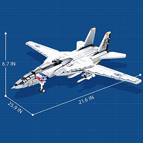 HI-REEKE F-14 Jet Fighter Plane Tomcat Military Building Set for Adult, Army Model Jet Fighter Plane 1:34 (Compatible with Lego) -1600 PCS | The Storepaperoomates Retail Market - Fast Affordable Shopping