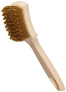 Weiler 99593 Tire Cleaning Brush, 0.008″ Wire Size, 8-1/2″ x 2-9/16″ Block Size, 8 x 9 Rows, Brass Fill, Foam Block, Made in the USA