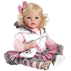 ADORA Realistic Baby Doll The Cat’s Meow Toddler Doll – 20 inch, Soft CuddleMe Vinyl, Light Blonde Hair, Blue Eyes