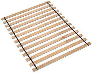 Signature Design by Ashley Wooden -Mattress Support Bunkie -Board Roll Slat with Nylon Cord, Full, Beige